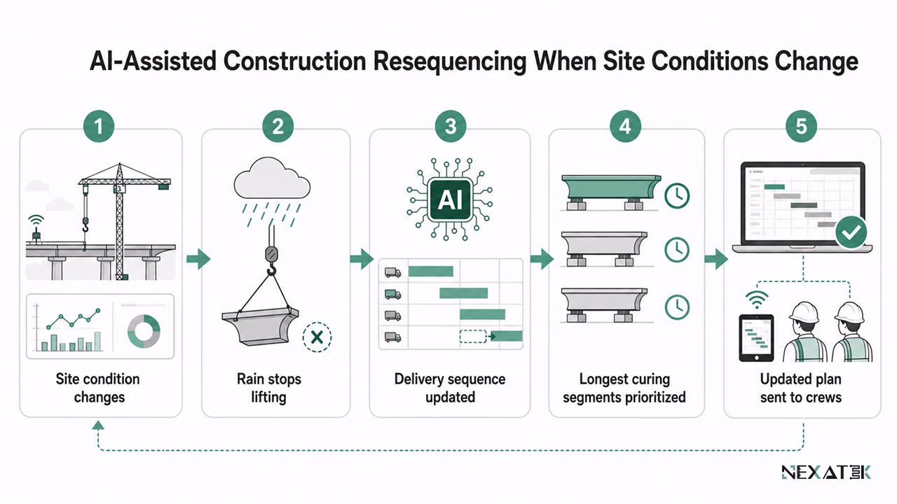  AI-Assisted Construction Resequencing Workflow.
