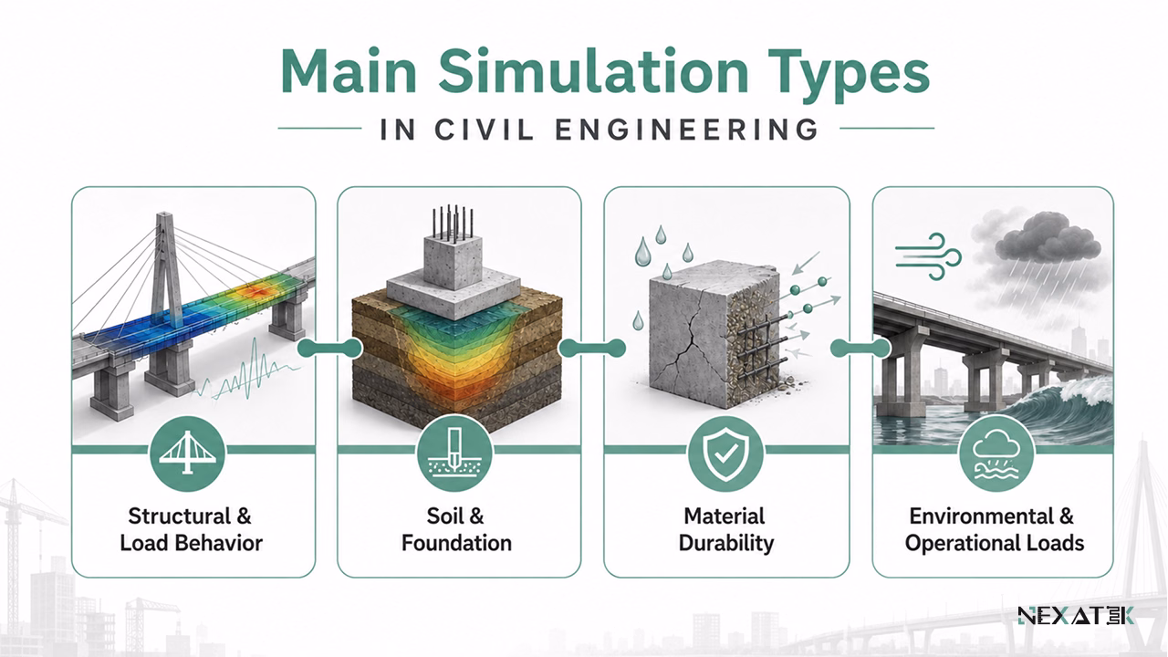  Main Simulation Types in Civil Engineering