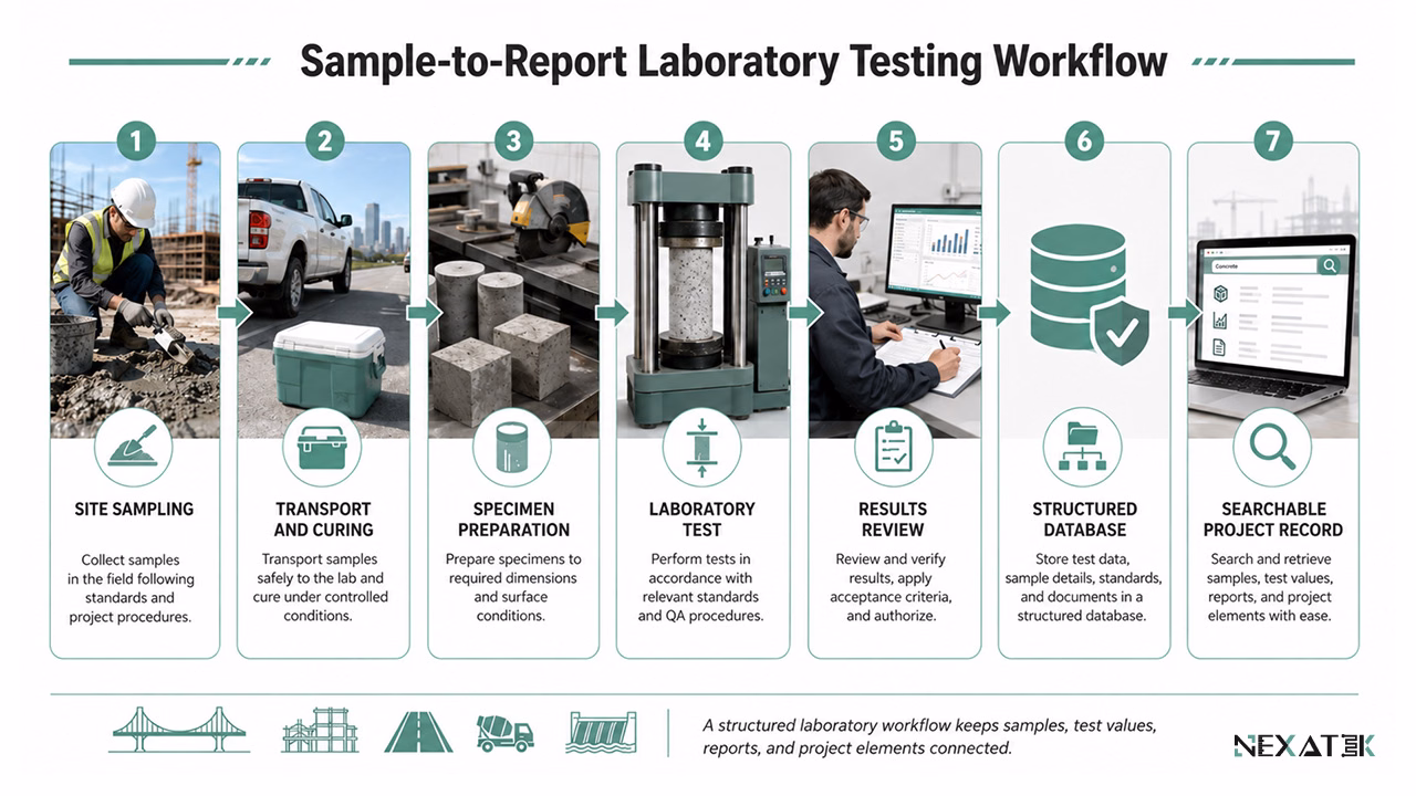 Sample-to-Report Laboratory Testing Workflow