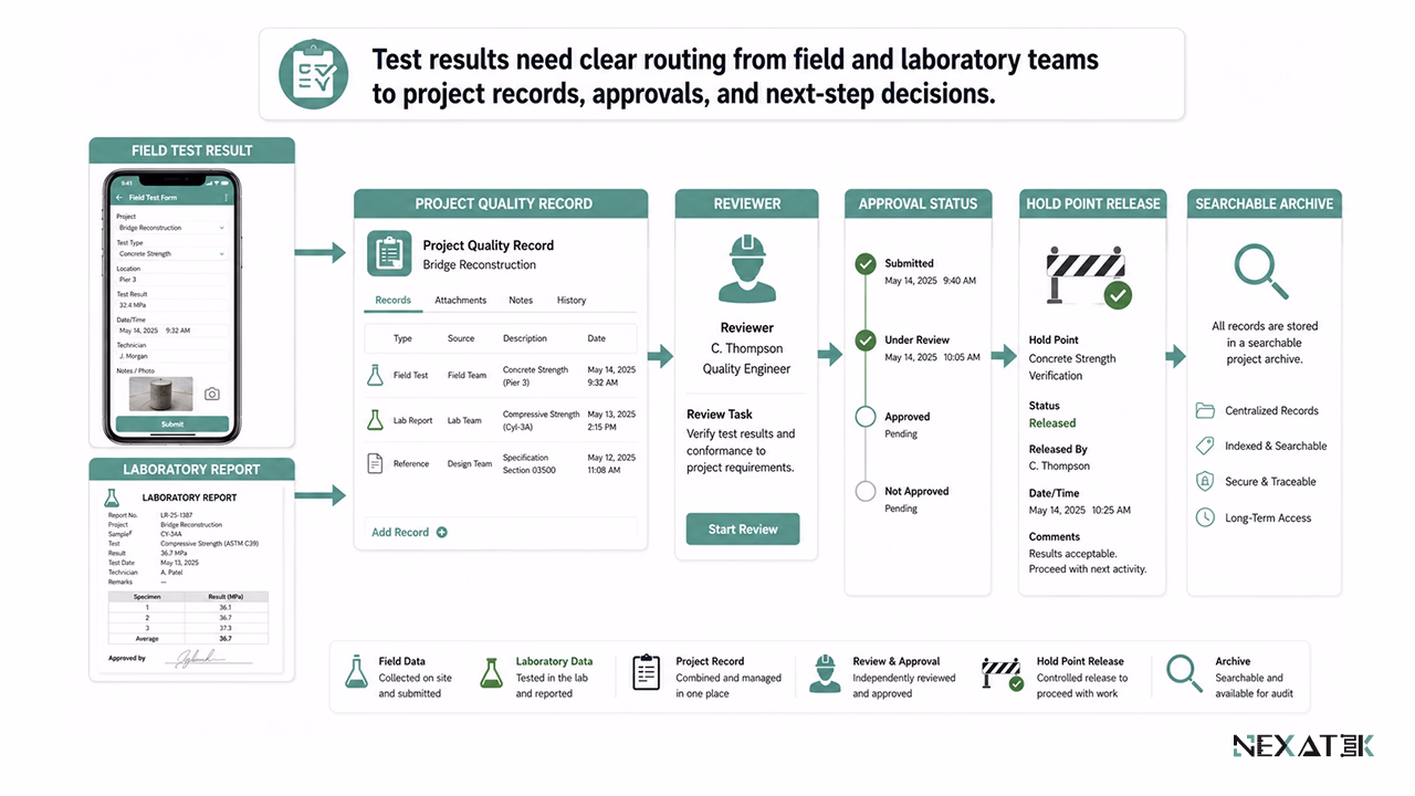 Test Result Routing and Approval Workflow