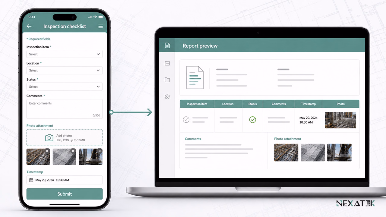 Mobile Inspection Checklist and Same-Day Report.