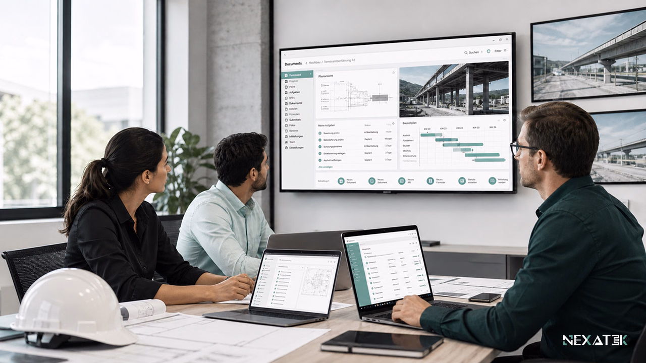 Engineering Team Reviewing Client Portal Records.