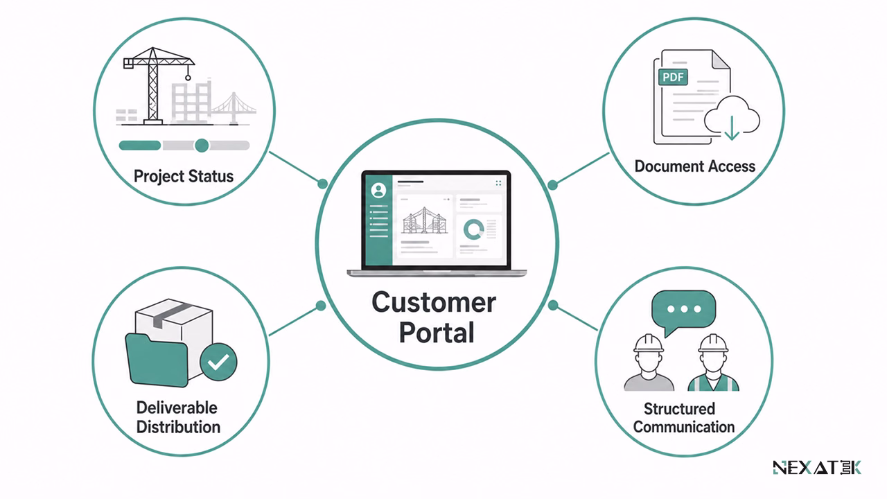 Four Core Functions of a Civil Engineering Customer Portal.