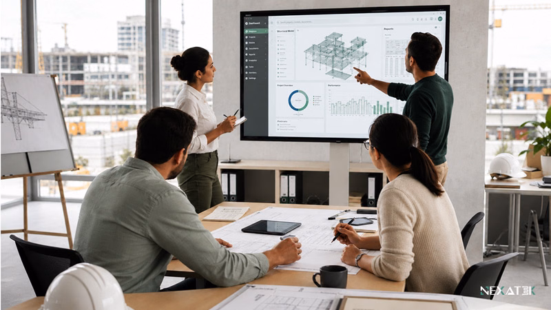  Civil Engineers and Software Developers Mapping Engineering Logic.