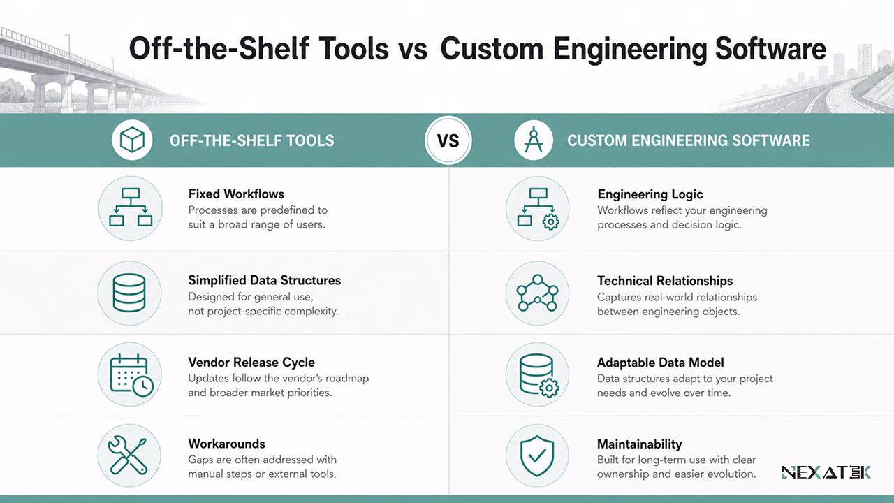 Off-the-Shelf Tools vs Custom Engineering Software.