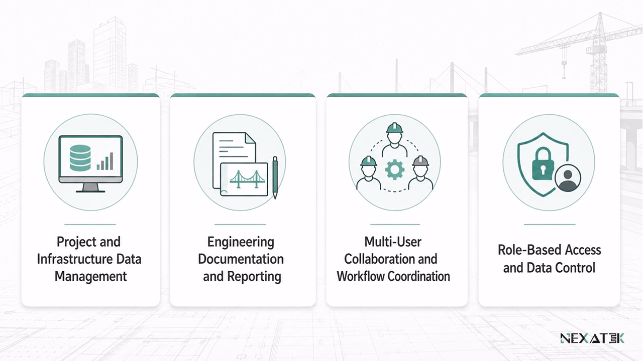 Core Functions of Civil Engineering Web Applications.